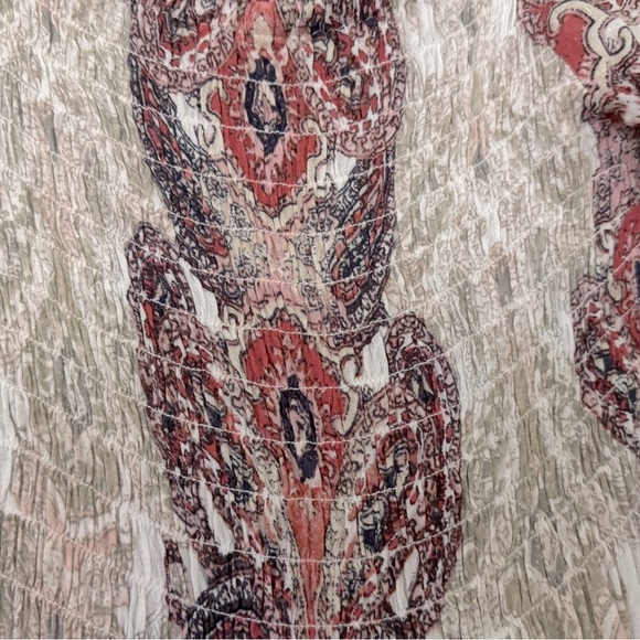 NWOT Vintage American Blues size small Yamelyn Smocked Off the shoulder top BOHO - Picture 7 of 7